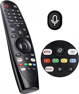 جهاز تحكم فويس ماجيك طراز AKB75855501 متوافق مع تلفزيونات ال جي/ او ال اي دي/ كيو ان اي دي/ نانو سيل/ ويب او اس/ تلفزيون ذكي، مزود بوظيفتي المؤشر والتحكم الصوتي