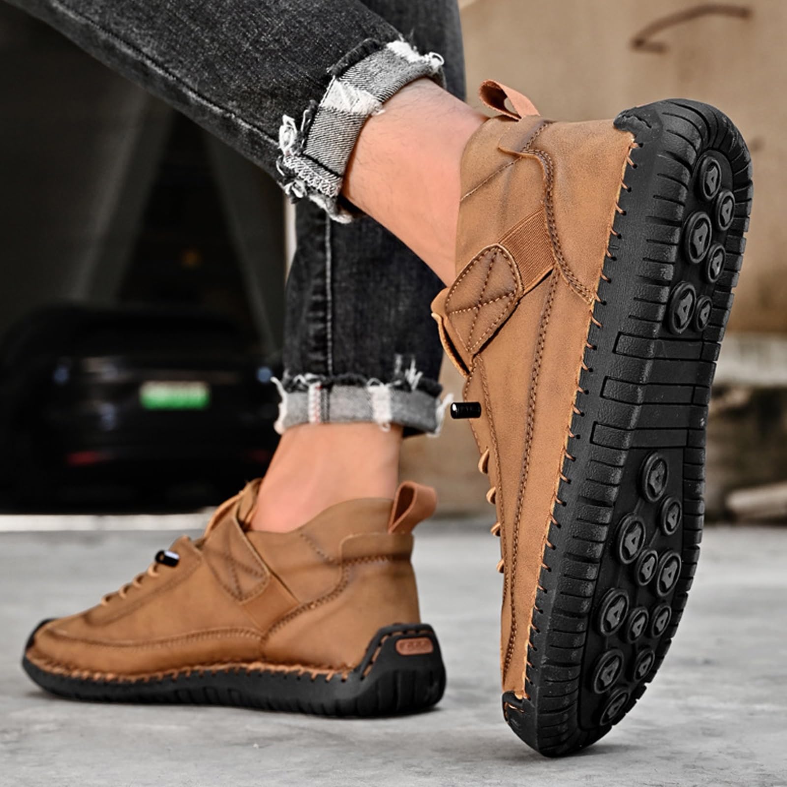 Leichte orthopädische Unisex-Wanderschuhe, Slip-On-Sneaker mit breiter Passform