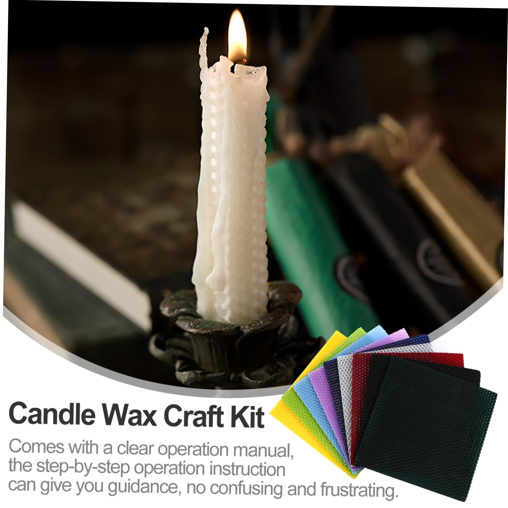 YOSADIER 9 Pezzi Kit per Cera Api Fogli Cera Api per Creare Colorate Fai da Te Materiale Senza Fumi Attività Colore Casuale