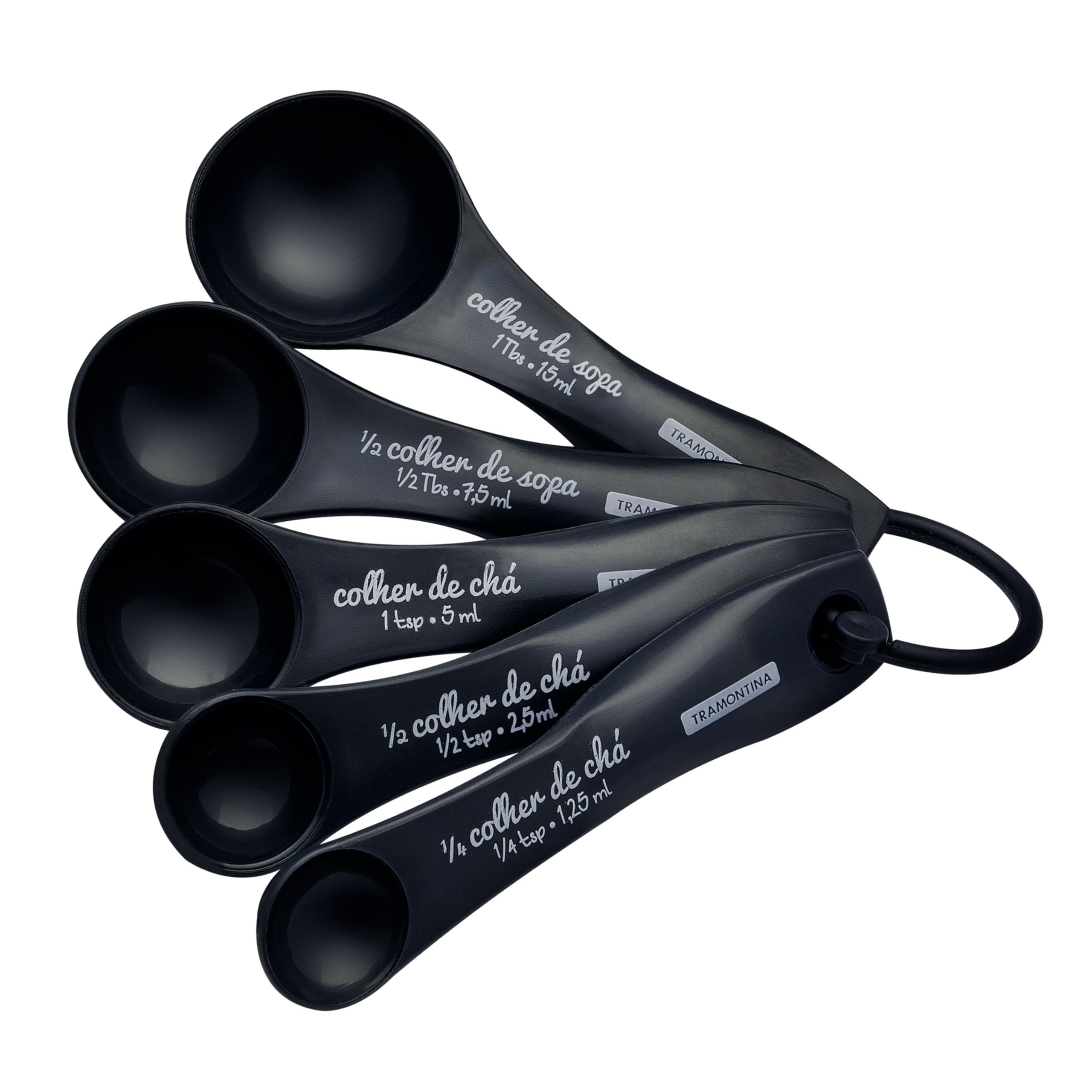 Set of Measuring Spoons Tramontina Utility ABS Graphite 5 Pieces