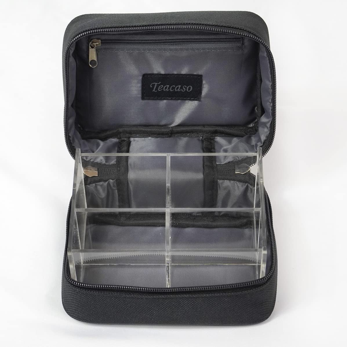 Teacaso Travel Tea Chest Organizer w/Spice Jar - Great for Home, Office, and Travel!