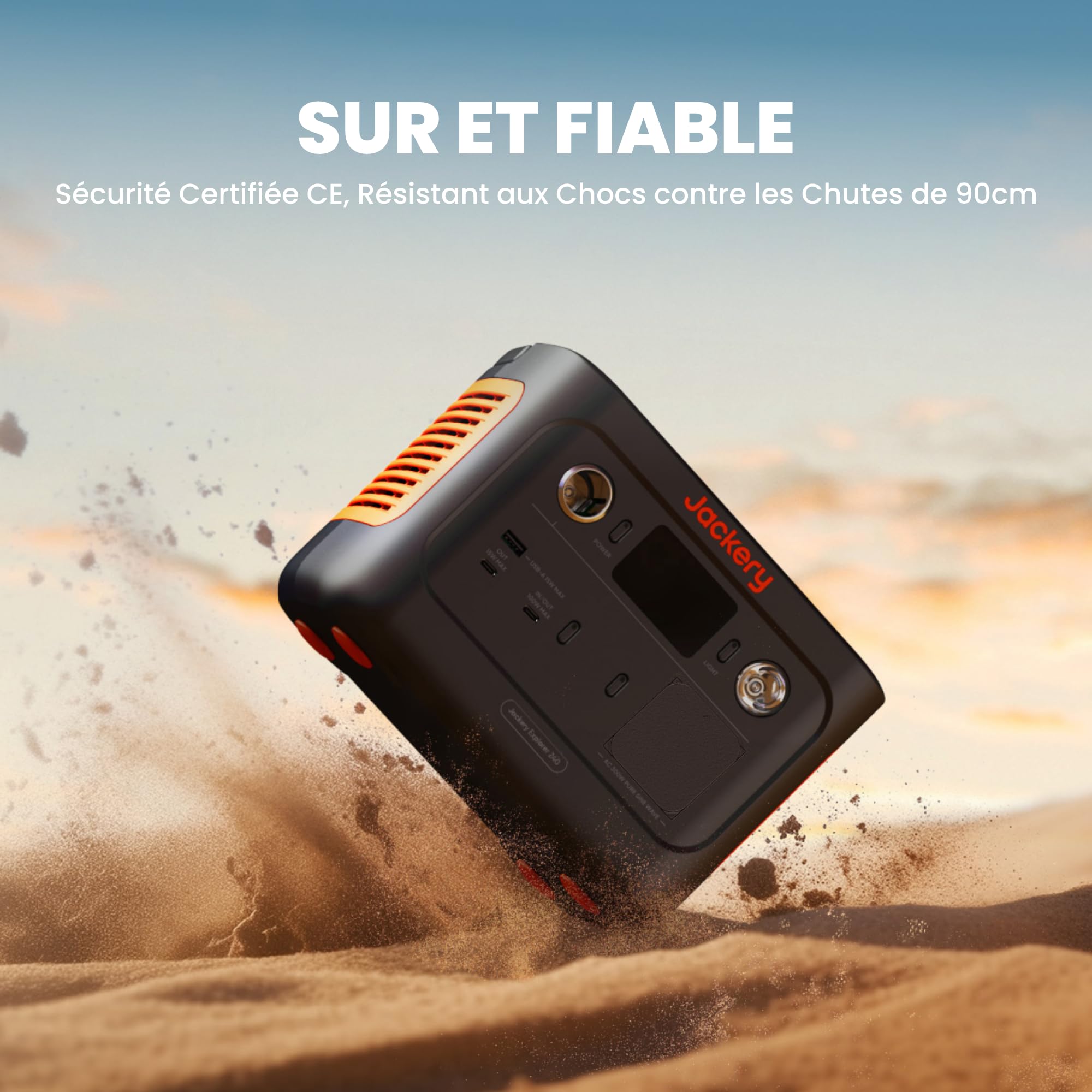 Station Électrique Portable Jackery Explorer 240 V2, 256Wh Batterie LiFeP04, 300W CA/100W USB-C Sortie, Charge Complète Rapide 1H via APP, Générateur Solaire pour Plein Air,Camping,Urgence