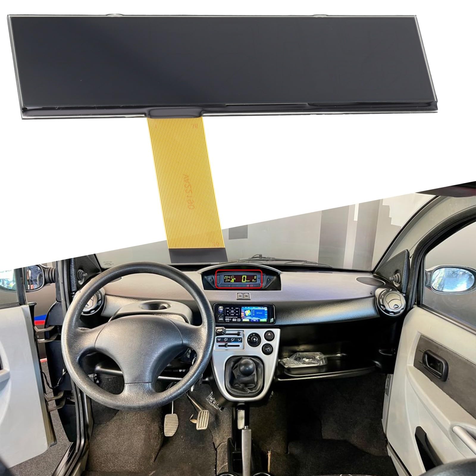Display per Microcar MC1/MC2/M.Go e Ligier X-Too JS28 Instrument Cluster, sostituzione schermo LCD a 36 pin, compatibile con 200402107007 200908412 P50V4 JS28V1