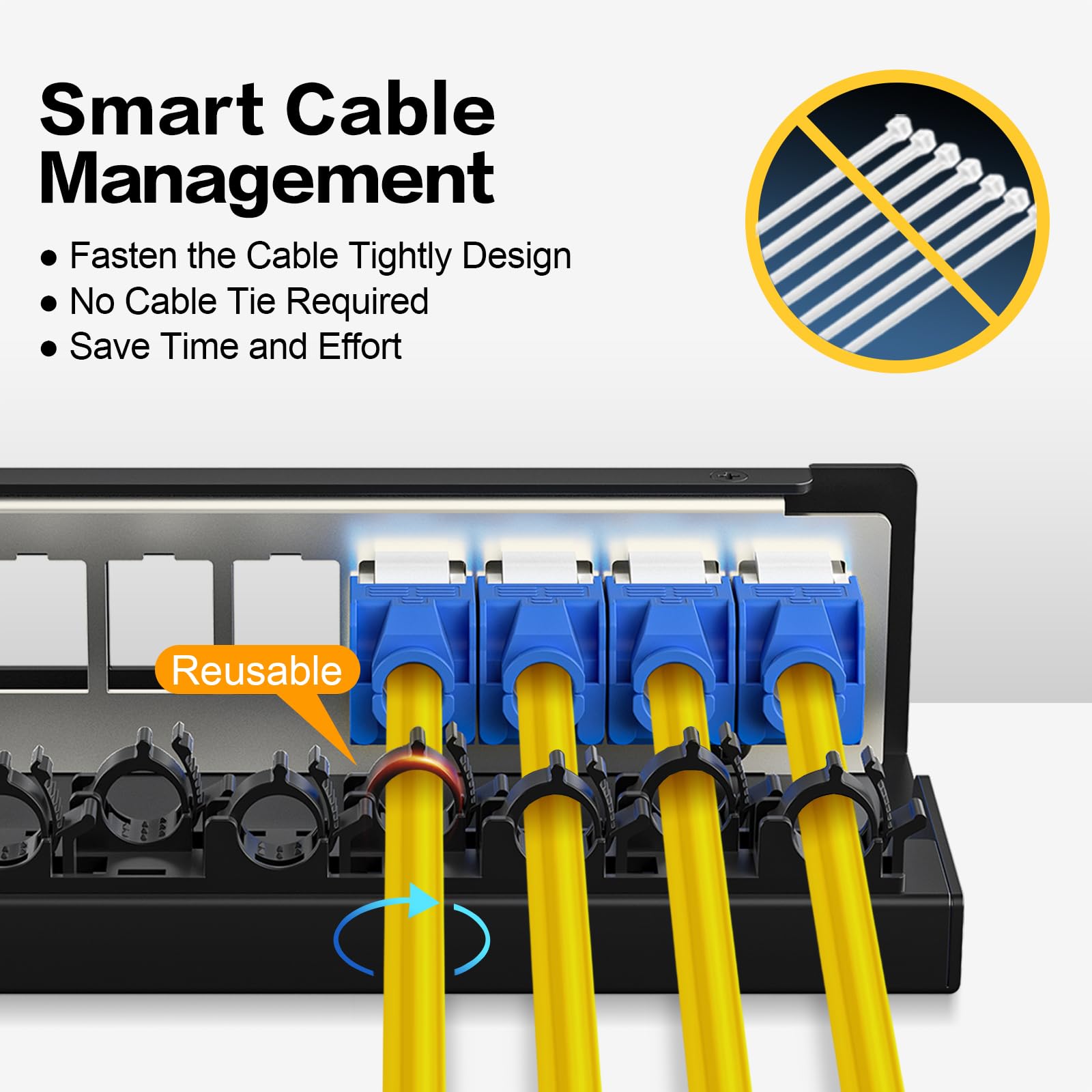 Patchpanel 12 Port 1U UTP/STP Blank Keystone Patch Panel Compatible with LC/SC/ST/FC/USB/HDMI Keystone Jack for Desk Mount Home Ethernet Termination Box (1U 12 Port)