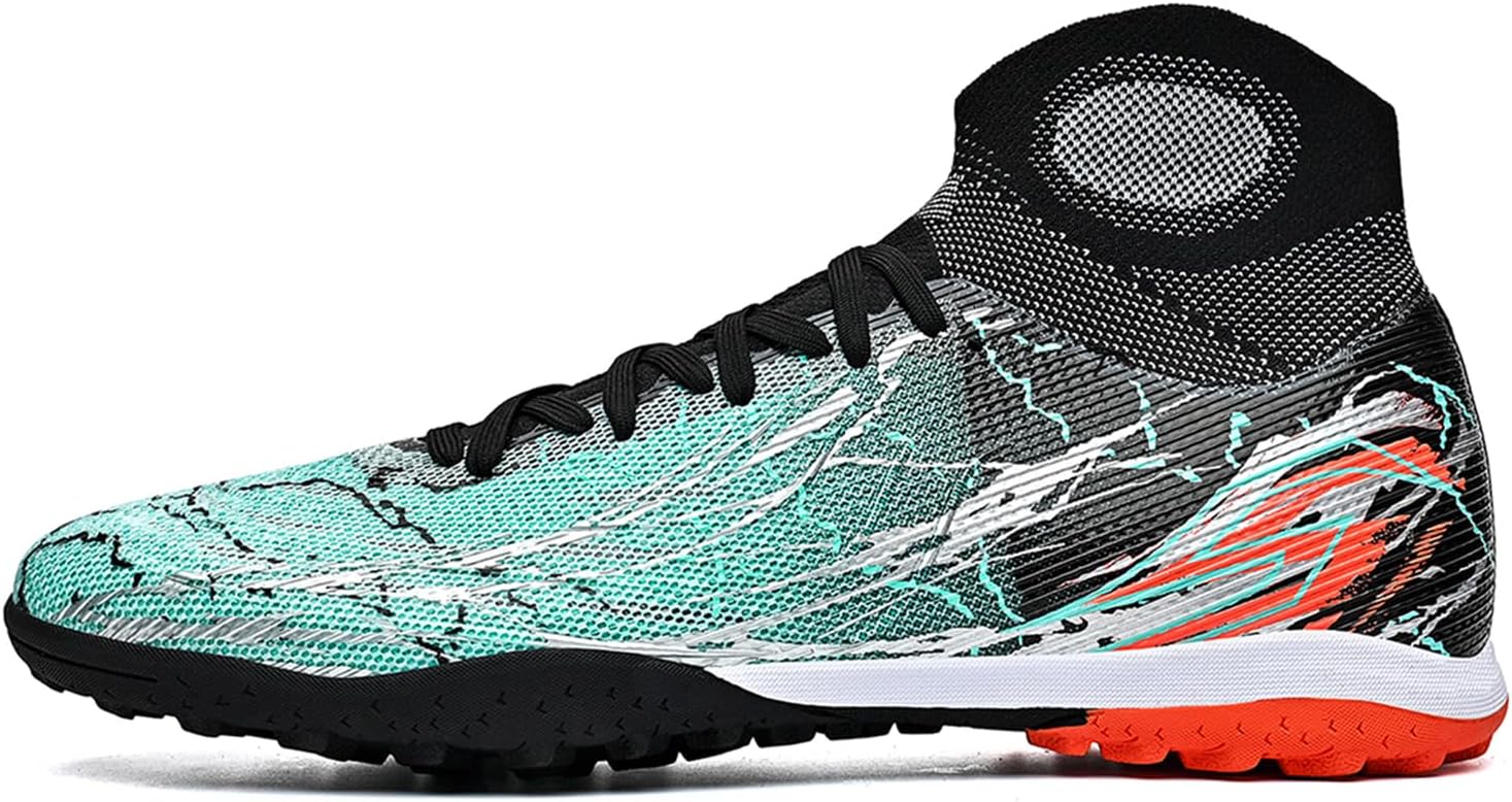 SAIBI Adult Unisex Soccer Cleats – Lightweight Lace-Up Football Shoes with Ankle Support for Multi-Surface Play, Men & Women