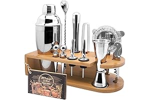 Cocktail Shaker Set with Stand: Perfect for Apartment Bedroom Essentials and Housewarming