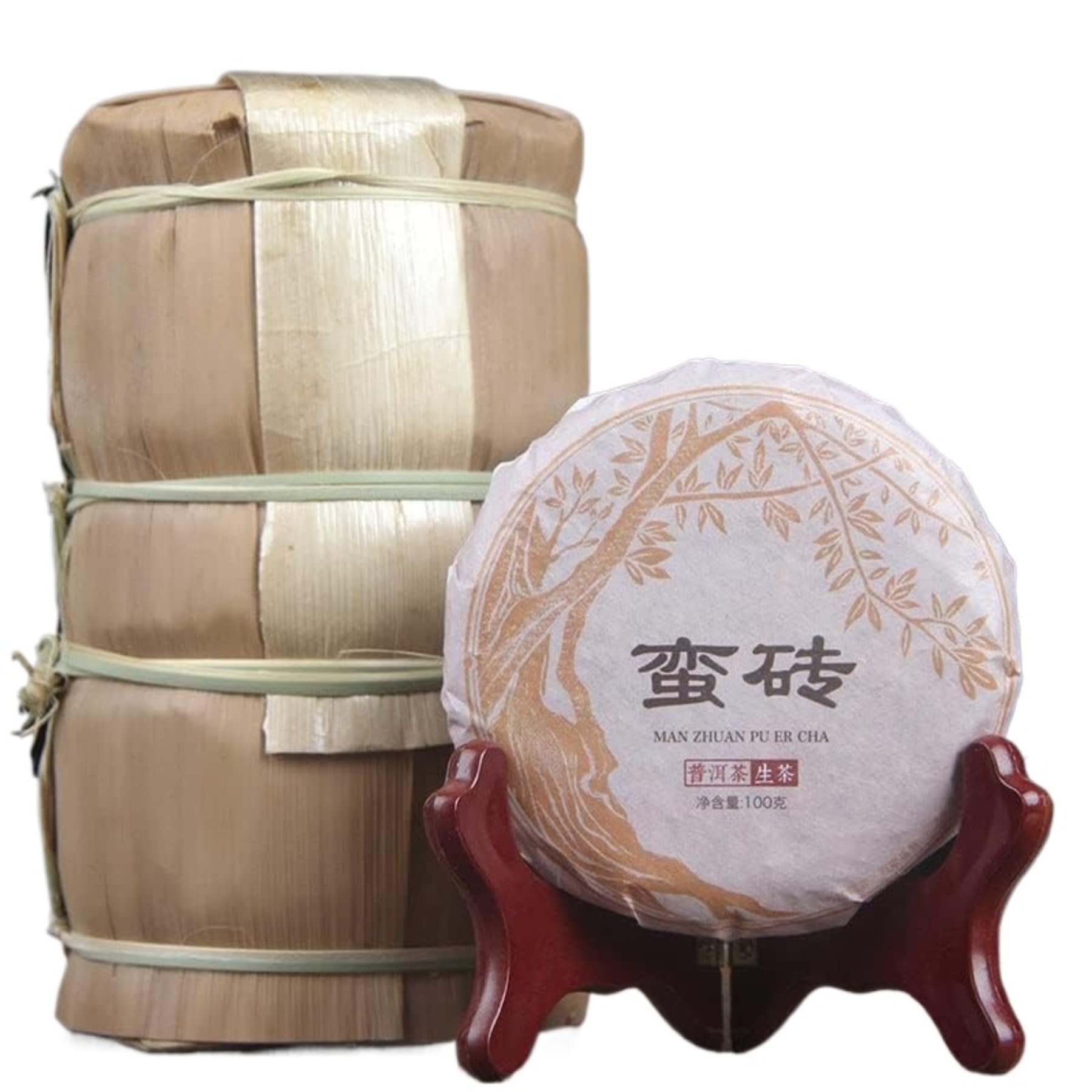 Manzhuan Sun Suszona Zielona Herbata Z Sześciu Starożytnych Gór Herbacianych W Yunnan, Starożytne Surowce Drzewne 100g * 10
