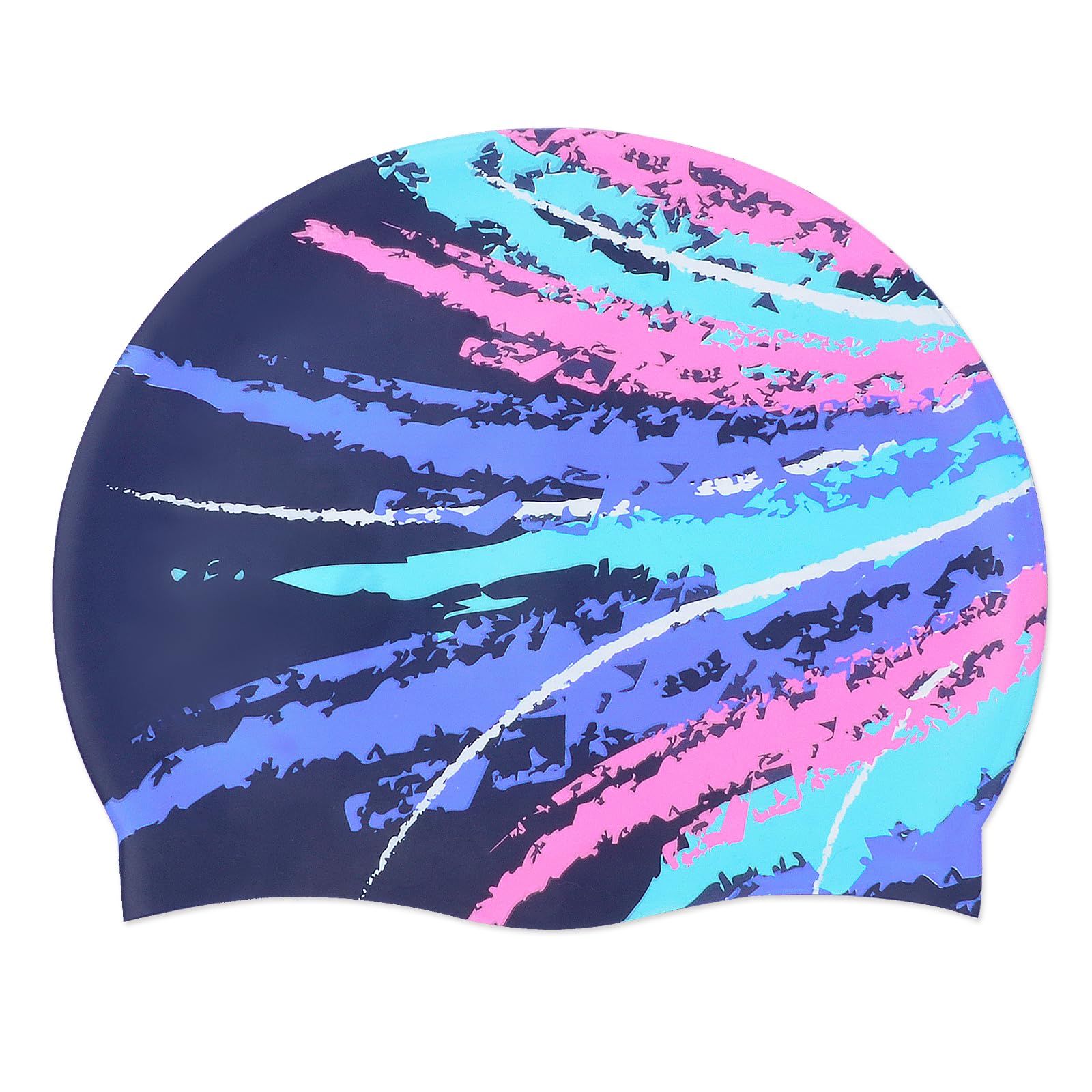 Gorro de natación para mujer, gorro de natación de silicona para cabello largo, sombreros de natación impermeables para mantener el cabello seco