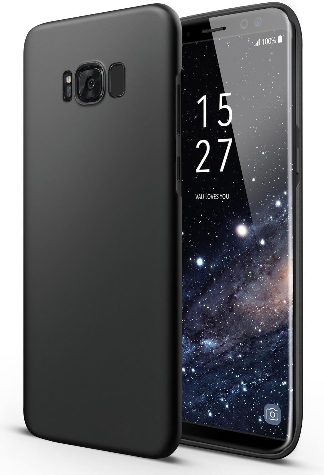 vau Galaxy S8 case SlimShell thin protective hard back cover (matte black)