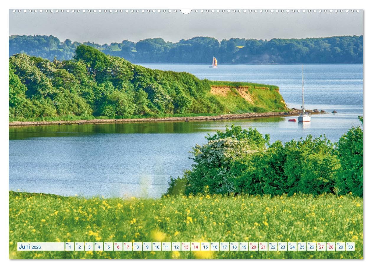 Flensburg Fjord (hochwertiger Premium Wandkalender 2026 DIN A2 quer), Kunstdruck in Hochglanz: Traumrevier, nicht nur für Segler (CALVENDO Orte)