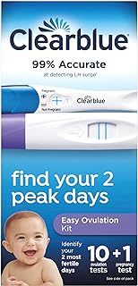 Clearblue Ovulation Complete Starter Kit, 10 Ovulation Tests and 1 Pregnancy Test