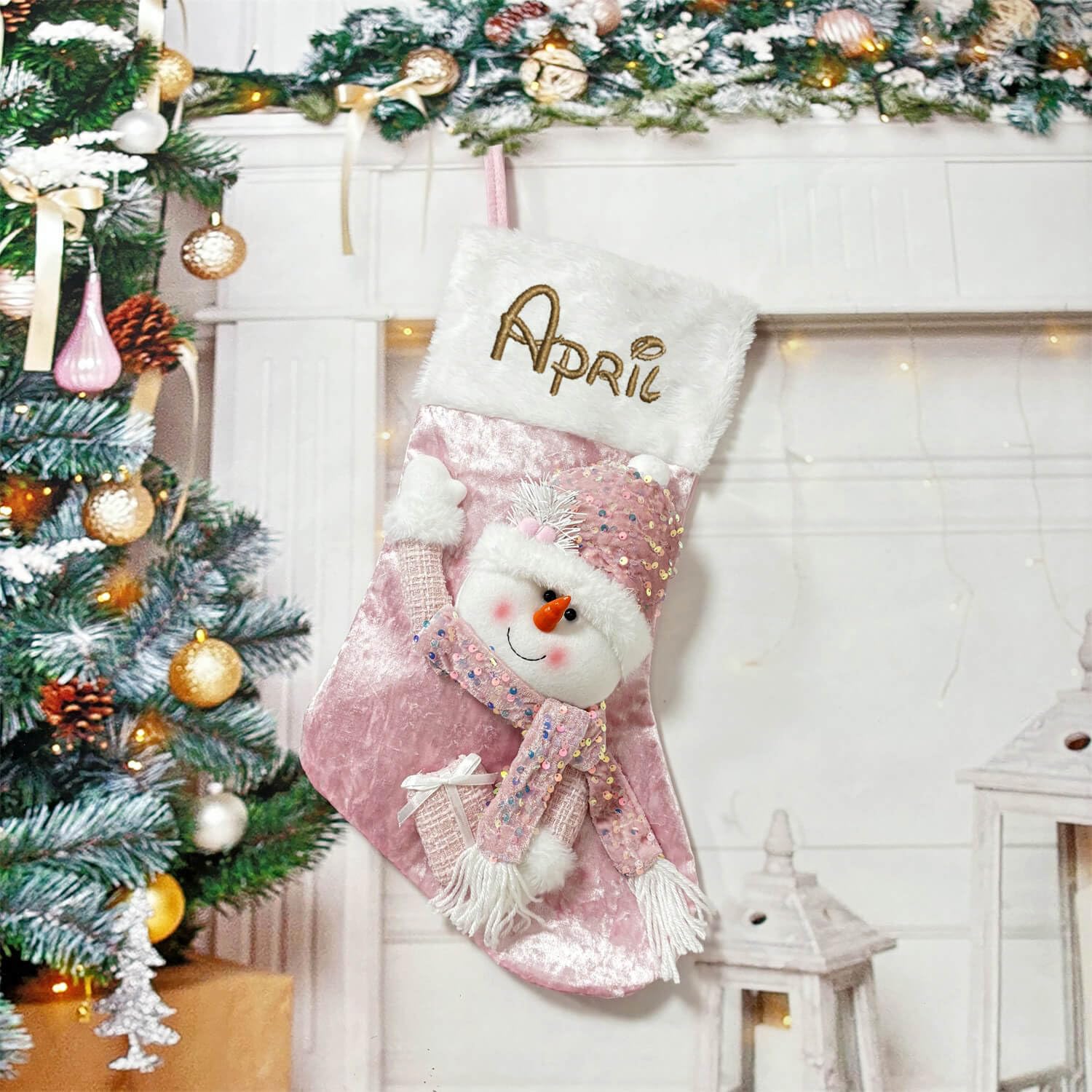 Calze di Natale personalizzate con nome ricamato, 45,7 cm, grandi, lavorate a maglia, per bambini e famiglia, per feste in famiglia (una per ogni stile)