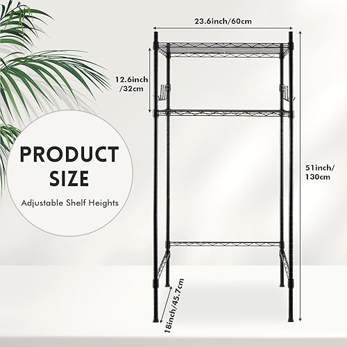 Miniatura 3 de Mini estante para refrigerador de 2 niveles con almacenamiento para dormitorio, soporte para horno de microondas con almacenamiento, estante de