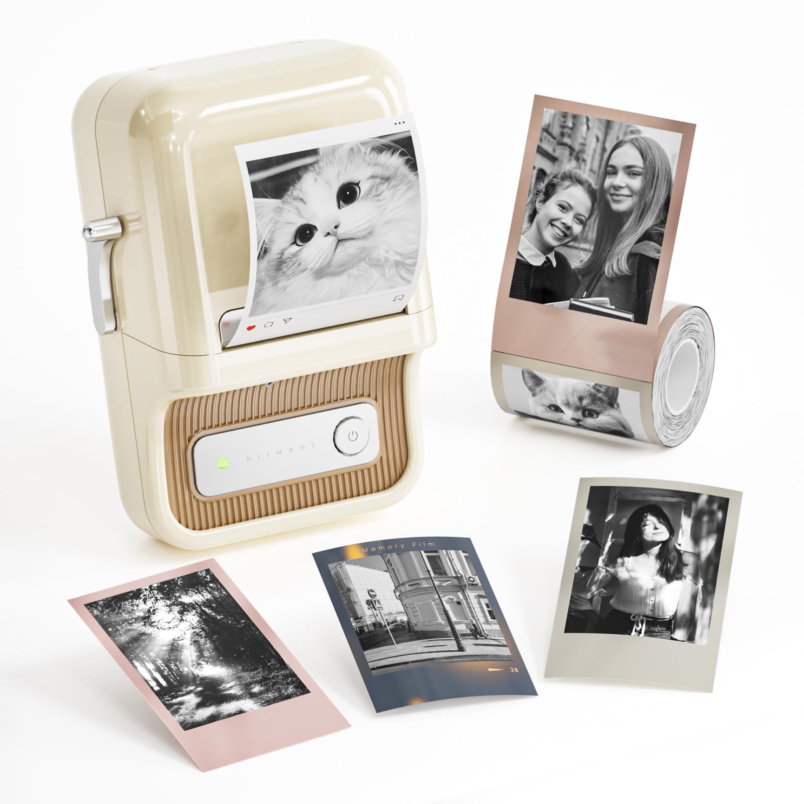 NIIMBOT Etiquetadora B21 Pro,Impresora de Etiquetas HD 300DPI,con Grandes Etiquetas Autoadhesivas Impermeables para Fotos,El Hogar, La Oficina y Los Negocios
