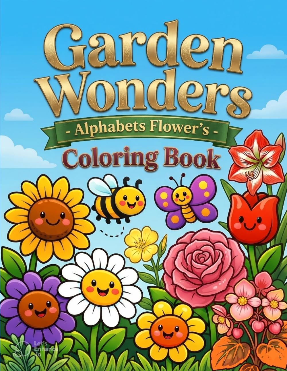 Alphabets Flower Coloring Book: Garden wonders