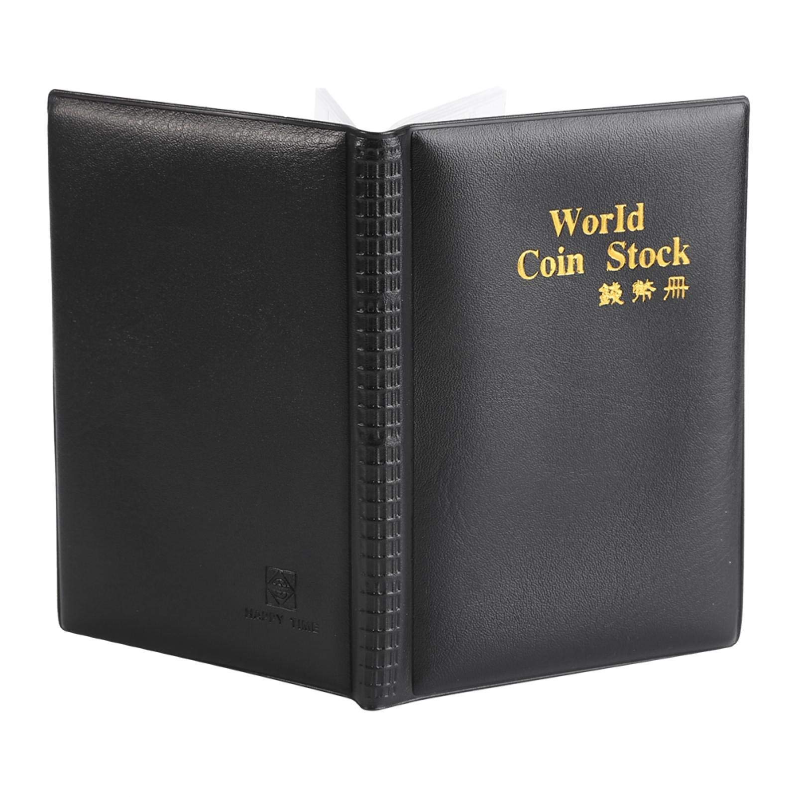 Yosoo World Storage Folder Album, 120 Pockets 10 Pages Money Collecting Holder Book Holders Storage Collection (Black)