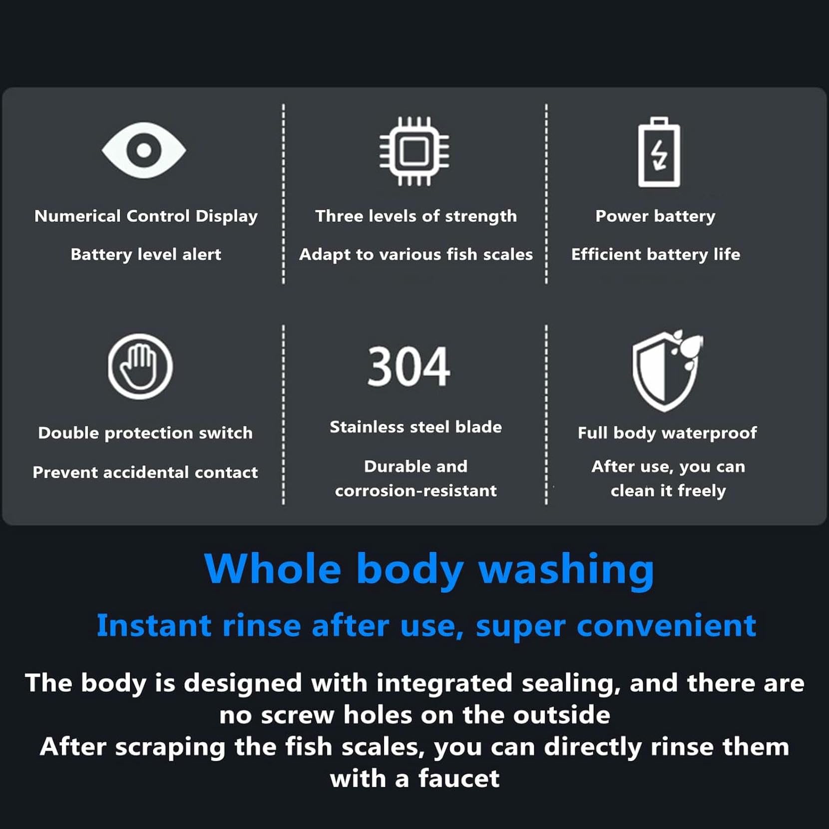Potente Scalare di Pesce Elettrico ， Smelloler di Pesce Cordless Rimozione Facilmente Rimuovere Le Scalette di Pesce Senza Confusione O Pasticcio per Chef E Cuochi per La Casa