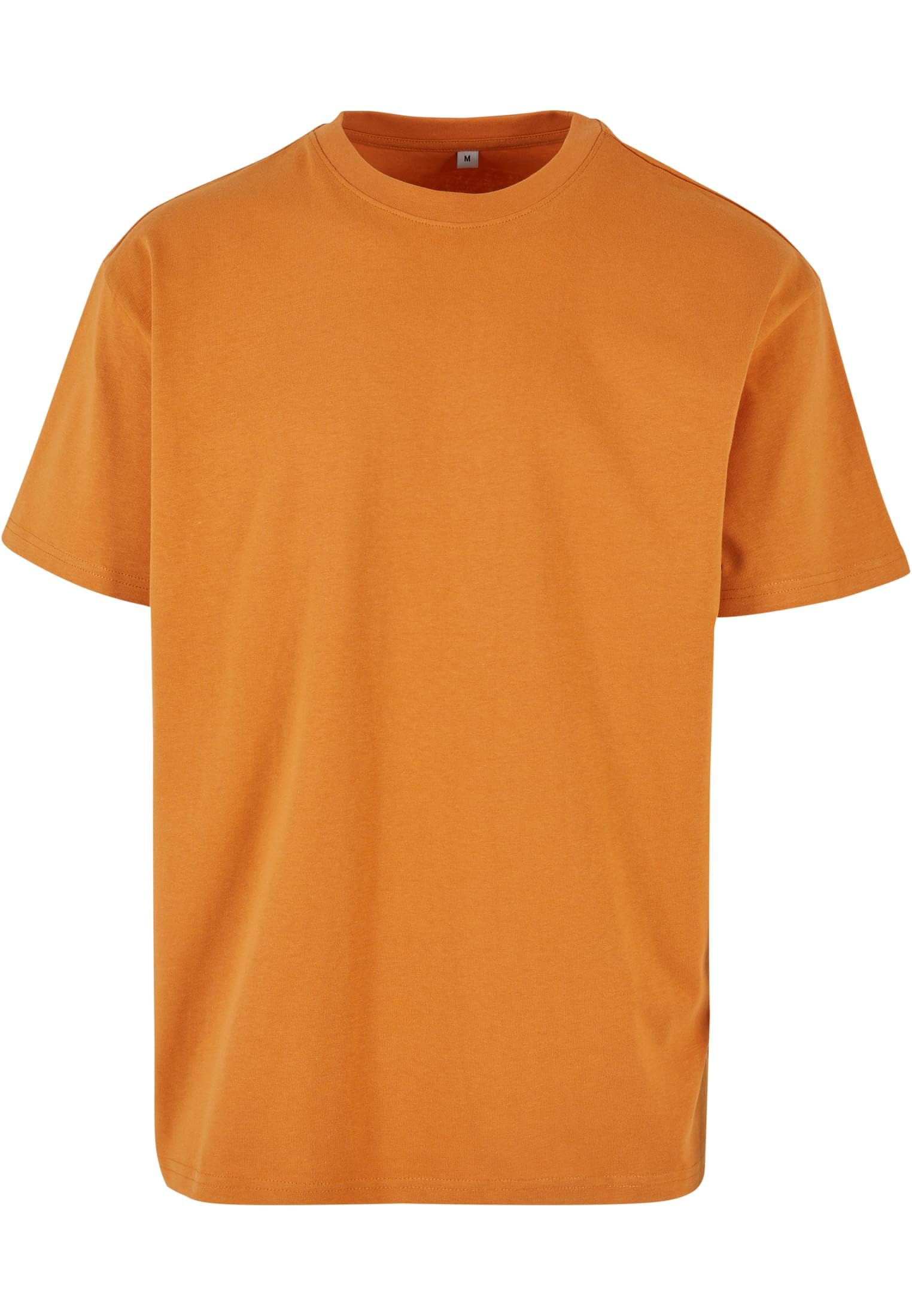 Build Your Brand Męski T-shirt Heavy Oversize Tee, Basic T-shirt dla mężczyzn, oversized fit, bawełna, Pomarańczowy (Forgotten, 4XL