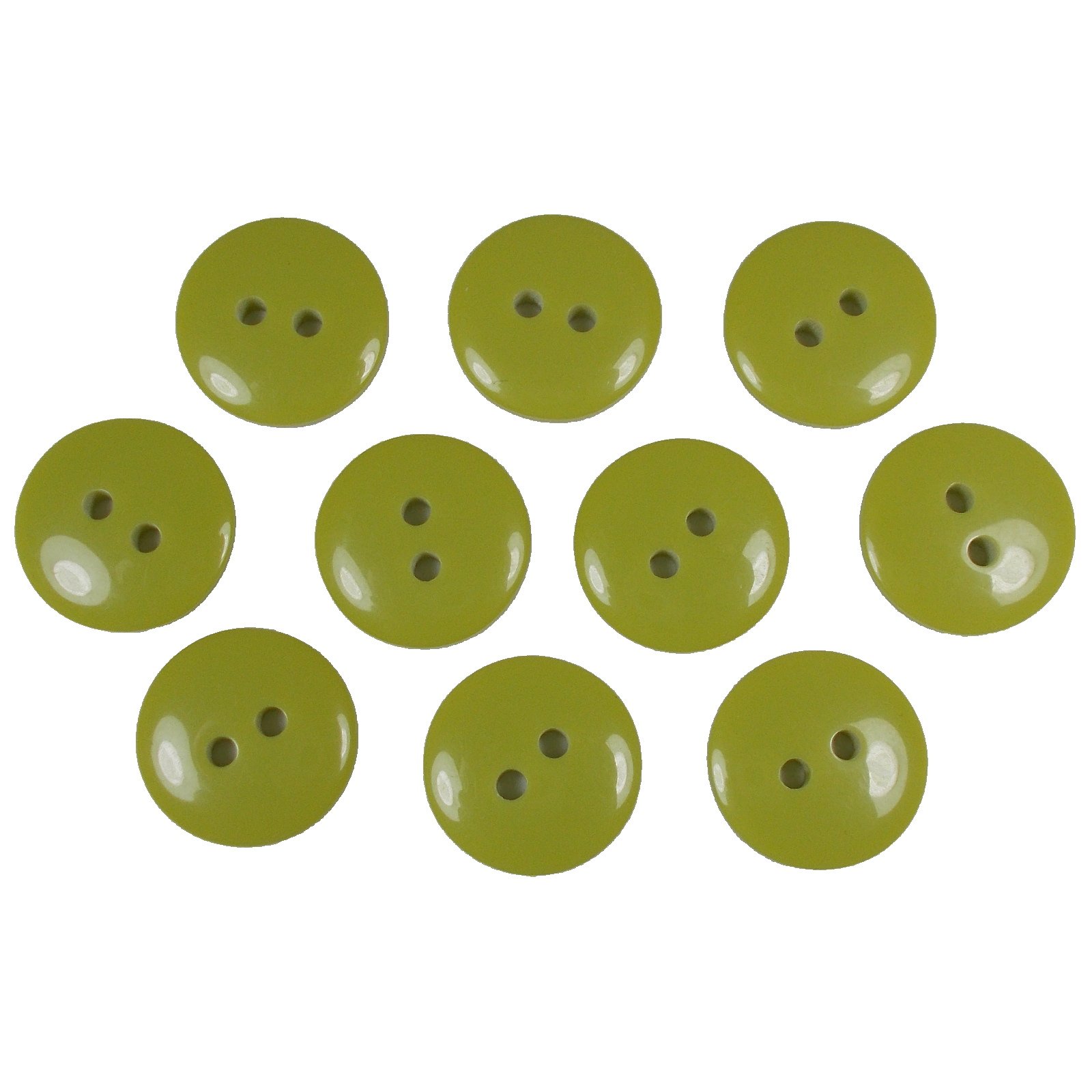 Push The Button Light Green Smartie Buttons Polyester Round 2 Hole Pack Of 10 (, 18Mm)