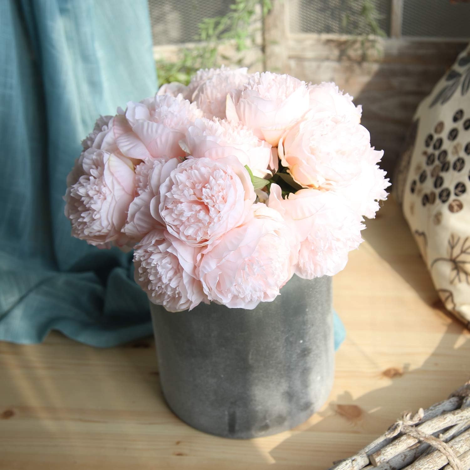 Artificial Peony Bouquets Flower Head Vantage Fake Peony Silk Plastic Plants with Stem for Home Decoration Wedding Party Garden Bar Festival Holiday 10 PCS Pink : Home & Kitchen