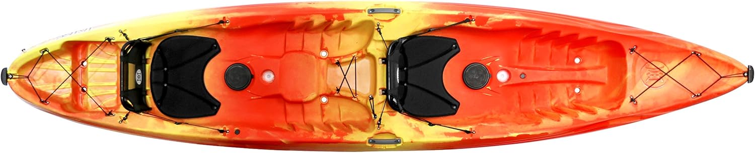 Perception Tribe 13.5 Sit on Top Tandem Kayak for All-Around Fun Large Rear Storage with Tie Downs Perception Tribe 13.5 Sit on Top Tandem Kayak for All-Around Fun Large Rear Storage with Tie Downs
