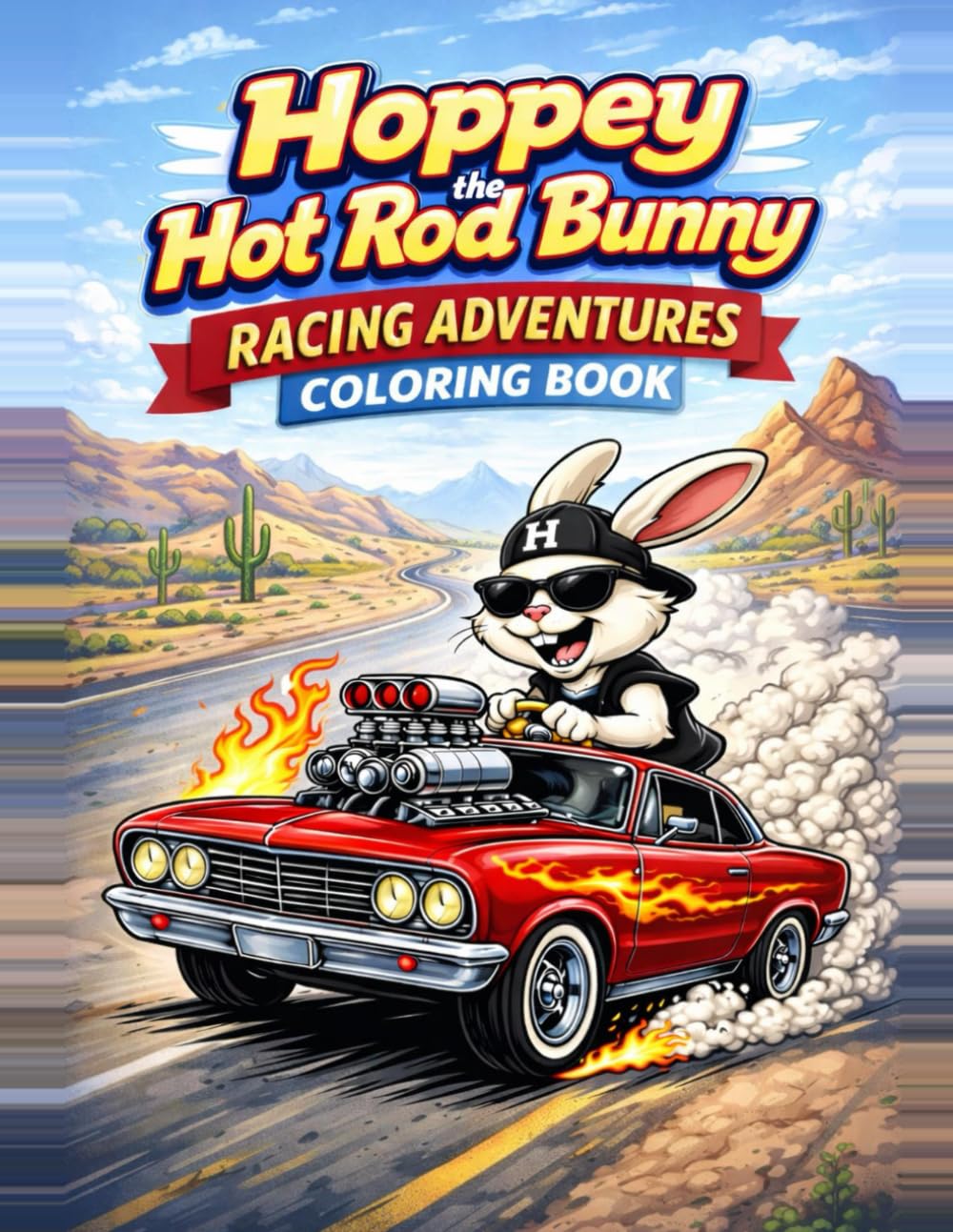 Hoppey The Hot Rod Bunny Coloring Book