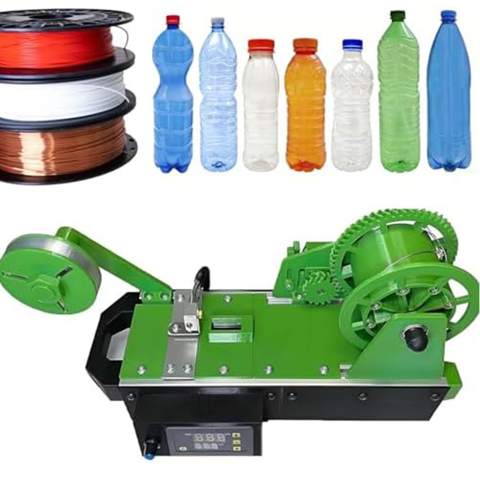 DDZJTPP Desktop Filament Manufacturing Machine,3D Printing Filament Recycling Machine with Digital Display,Adjustable Temperature/Speed,Suitable for Home and Small Studios D