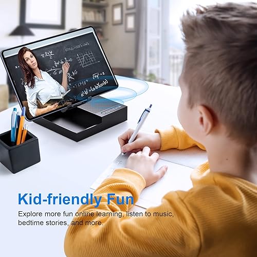 Miniatura 6 de DOSS Soporte para teléfono celular con altavoz Bluetooth inalámbrico cargador inalámbrico de 15 W y base antideslizante sonido envolvente nítido