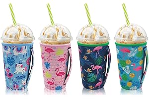 Reusable Iced Coffee Sleeve Insulator Sleeves with Handle