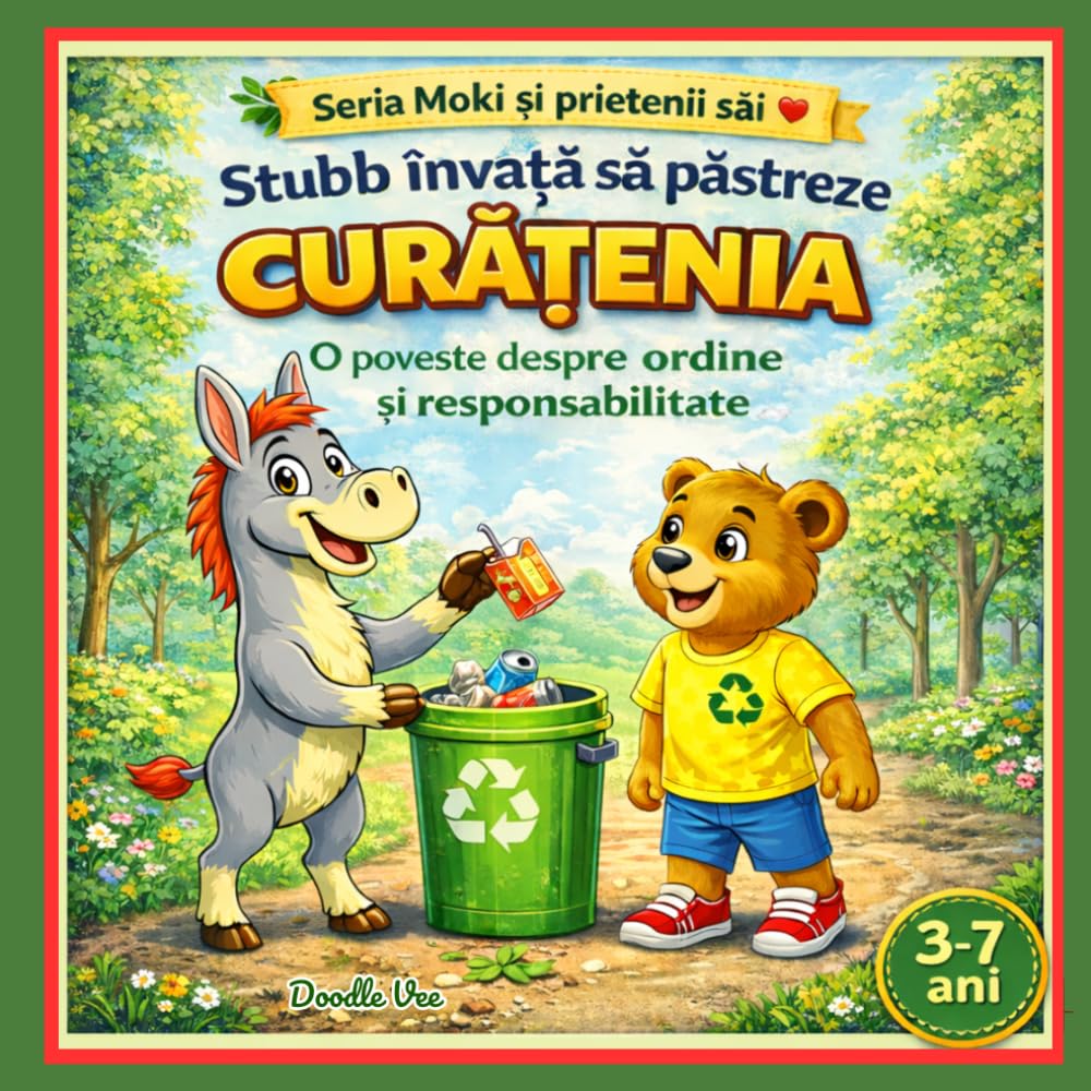 Stubb învață să păstreze curățenia. Poveste educativă pentru copii: O poveste despre ordine, responsabilitate și grijă pentru natură. Carte ilustrată pentru copii 3 7 ani (Moki și prietenii săi)