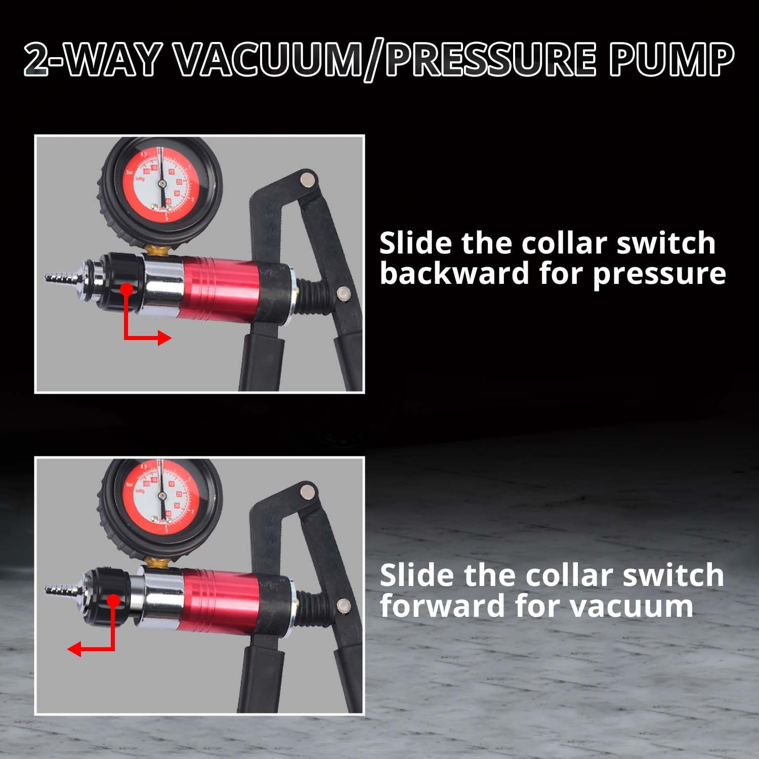 Kit di Spurgo Freni Auto, Tester Manuale per Pompa a Vuoto e Pressione, Kit di Spurgo Liquido Freni e Frizione per Auto e Moto