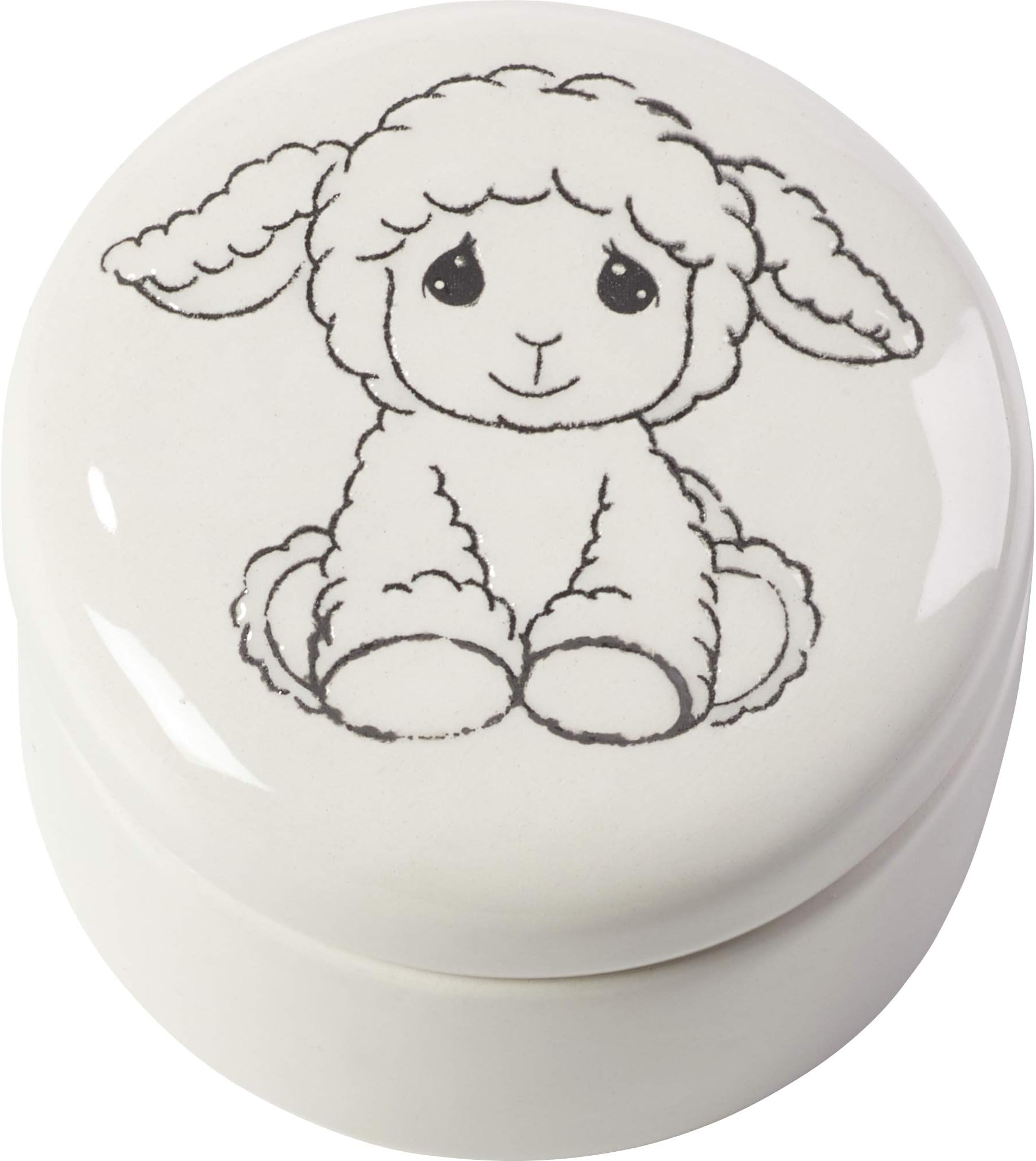 Precious Moments Child of God Baptism White 183431 COVERED BOX WITH ROSARY