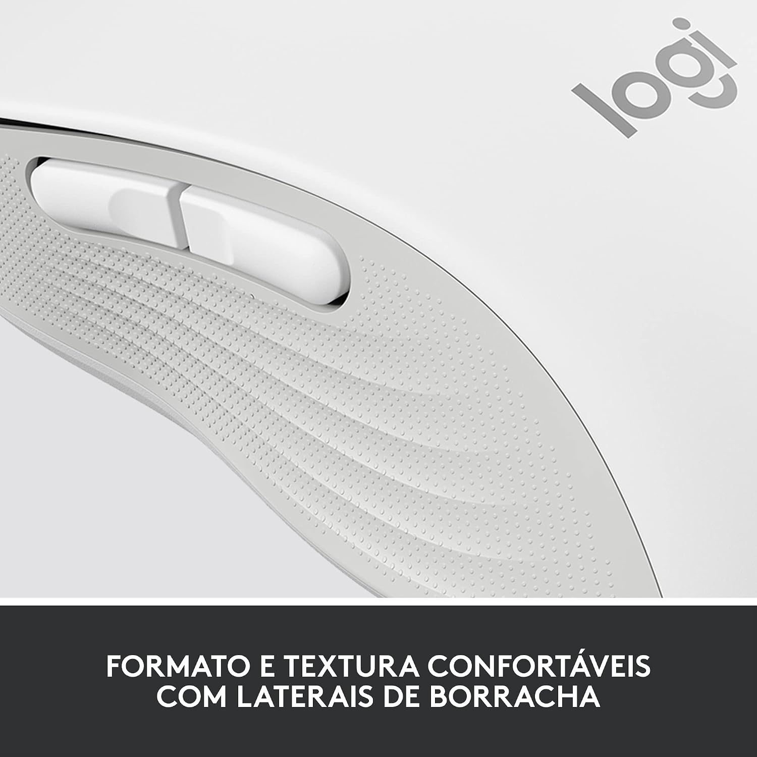 Mouse Sem Fio Logitech Signature M650 com Design de Tamanho Compacto, Clique Silencioso, Botões Laterais Personalizáveis, Conexão USB e Bluetooth - Branco