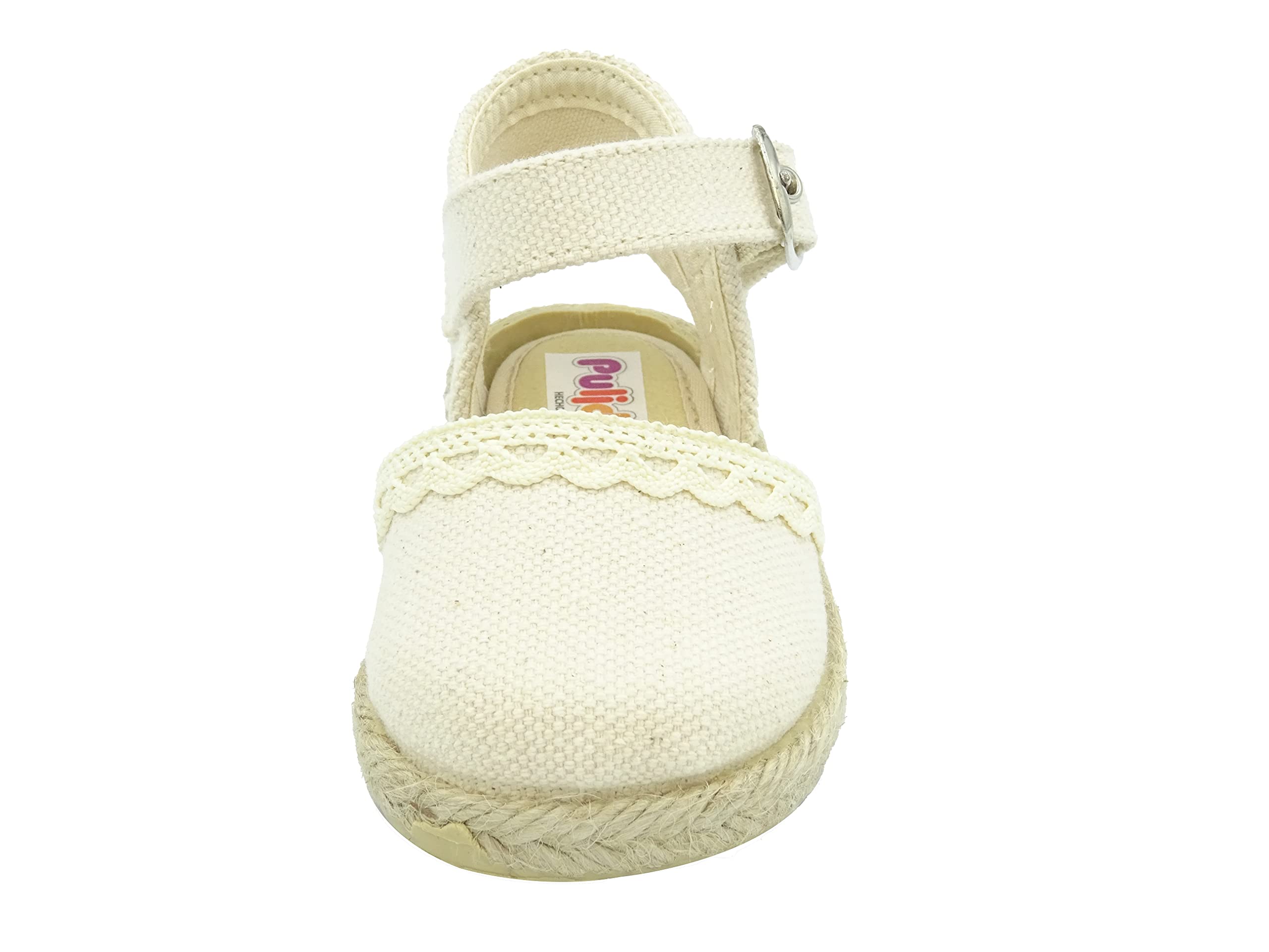 esparteña de niña con puntilla para Bebe y niña con Hebilla Bebé niña