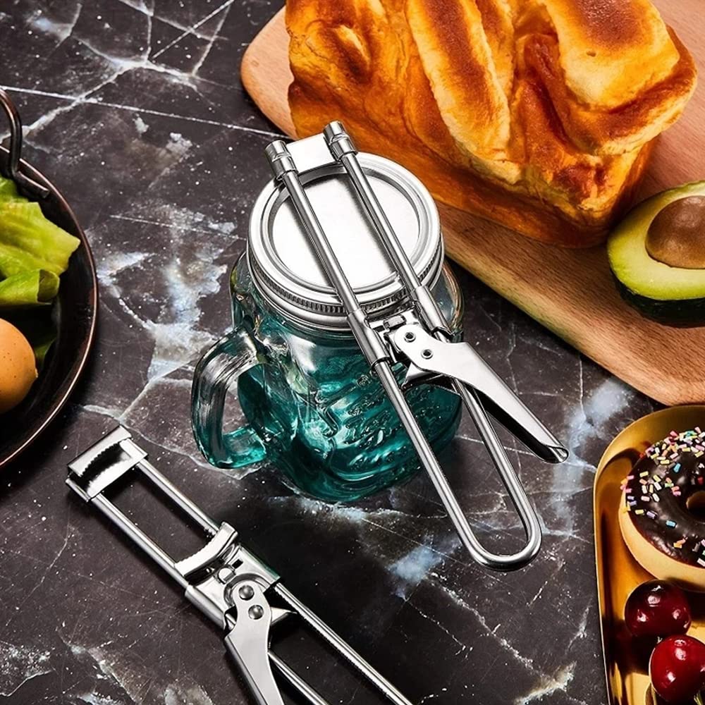 2 Apriscatole Regolabili Per Mani Deboli O Artrite - Multiuso In Acciaio Inox Con Manico Ergonomico