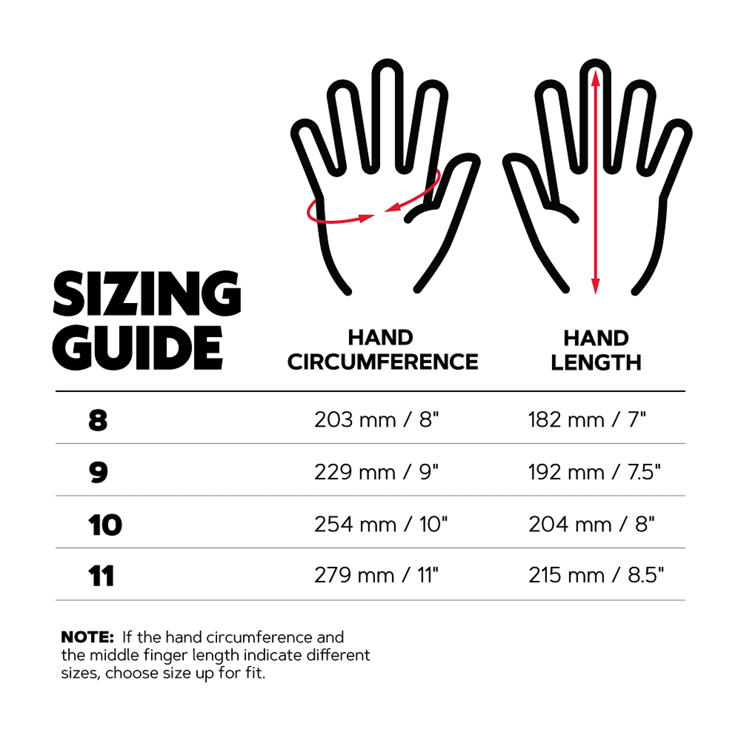 Oregon Fiordland diseño de A de invierno guantes protectors para sierra, 295485/XL
