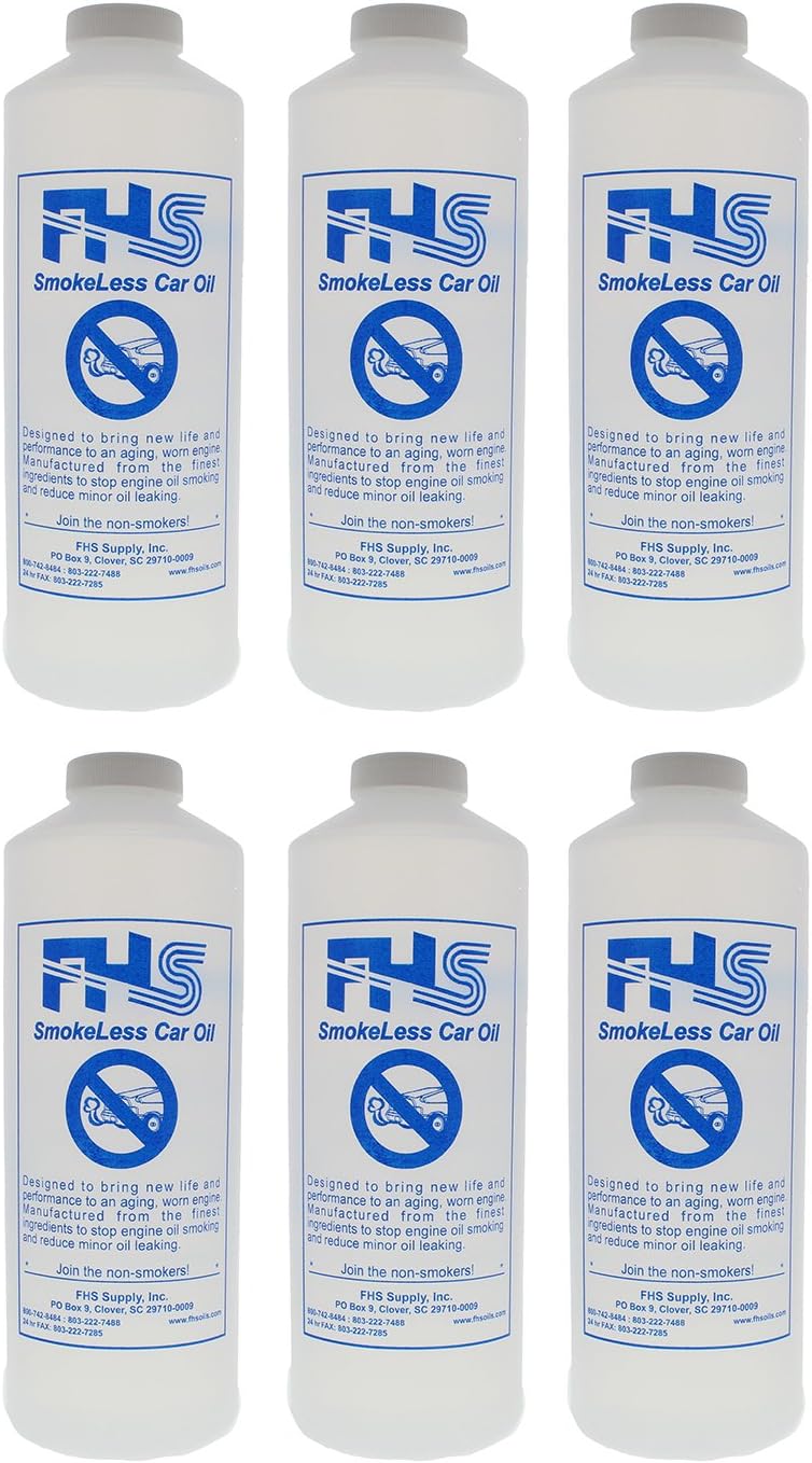 SmokeLess Regular Car Oil, 1 Quart, 6-Pack