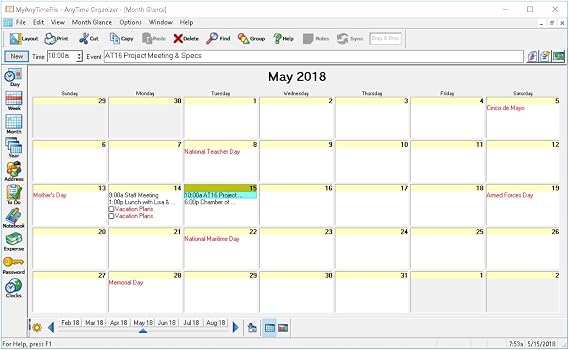 AnyTime Organizer Deluxe 16 - Organize Your Calendar, To-Dos and Contacts!