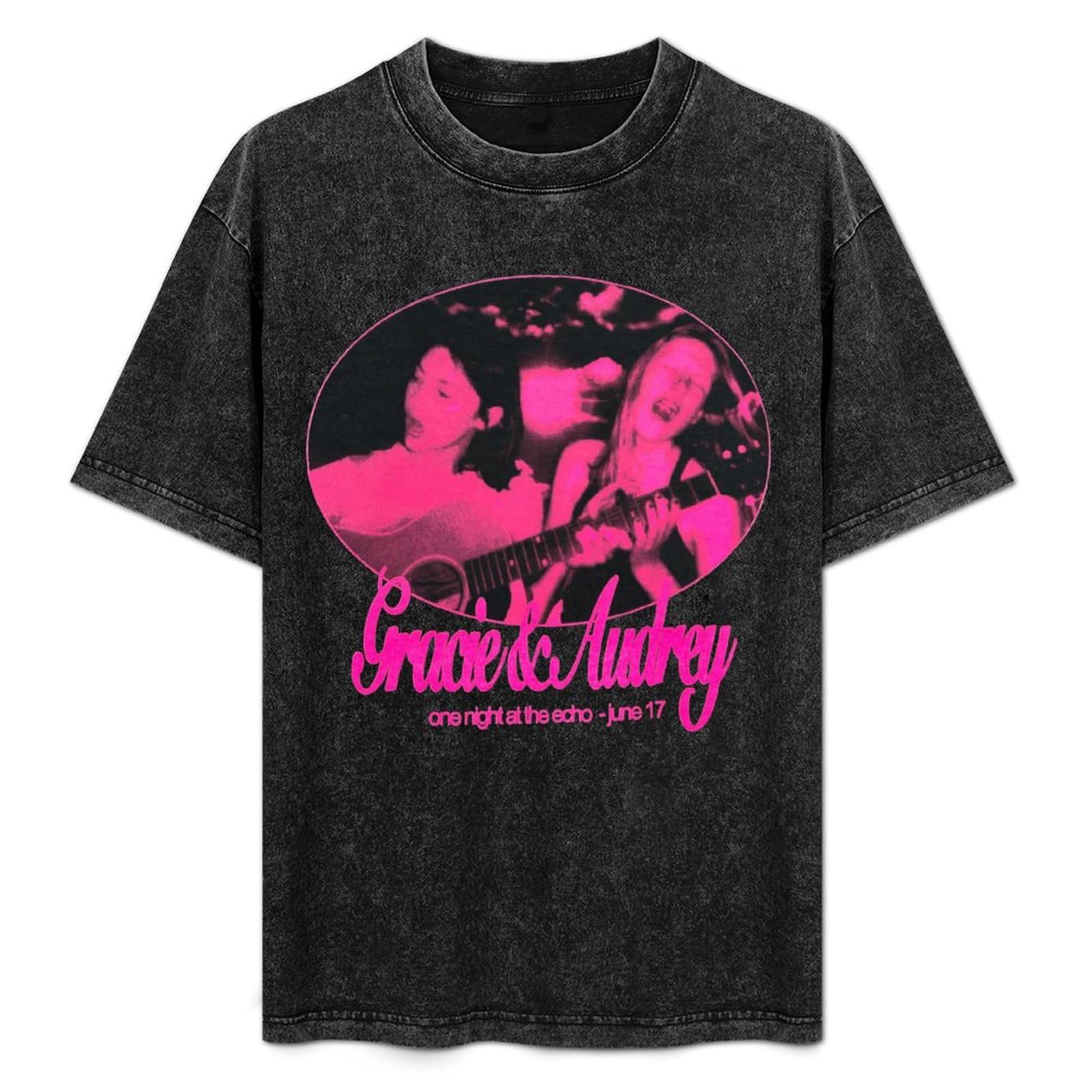 Men Gracie Music Abrams Tshirt Washed Shirts Classic Tshirt for Women Vintage Short Sleeve Breathable T Shirt S