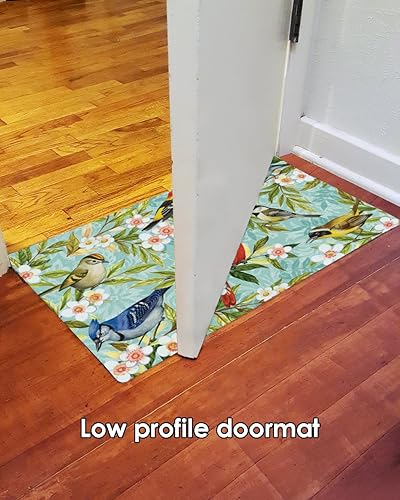 Miniatura 5 de Toland Home Garden 800046 - Tapete para puerta de primavera con collage de pájaros, 18 x 30 pulgadas, tapete para puerta de entrada interior