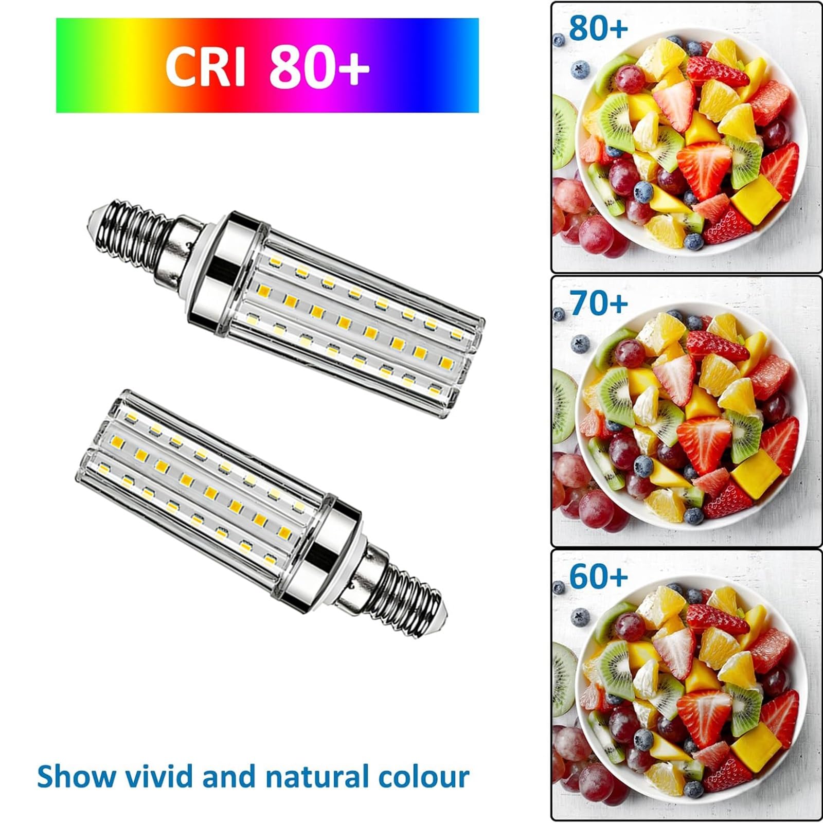Lampadine LED E14 20W Non Dimmerabile Equivalente 200W Risparmio Energetico Senza Sfarfallio per Lampadari Plafoniere Lampade da Tavolo Uso Interno Casa e Ufficio(Natural White 4000K,10 Pack)