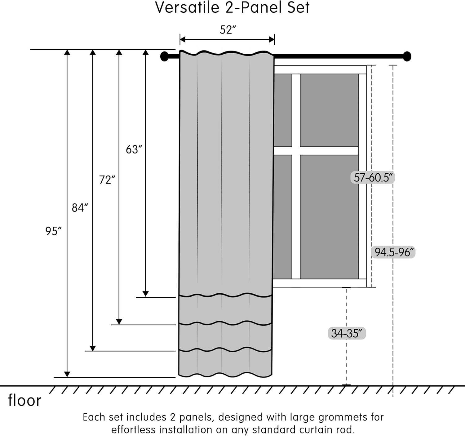 SUBRTEX Blackout Curtains 52Wx84L, Room Darkening Floral Curtains, Thermal Insulated 2 Panels Window Drapes, Boho Farmhouse Curtains for Living Room Bedroom Window Treatments, Brown