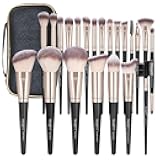 MAGEFY Makeup Brushes, 22 Pcs Professional Premium Synthetic Makeup Brush Set with Case, Foundation Eyeshadow Brush Travel Make up Brushes Set (Blackgold)