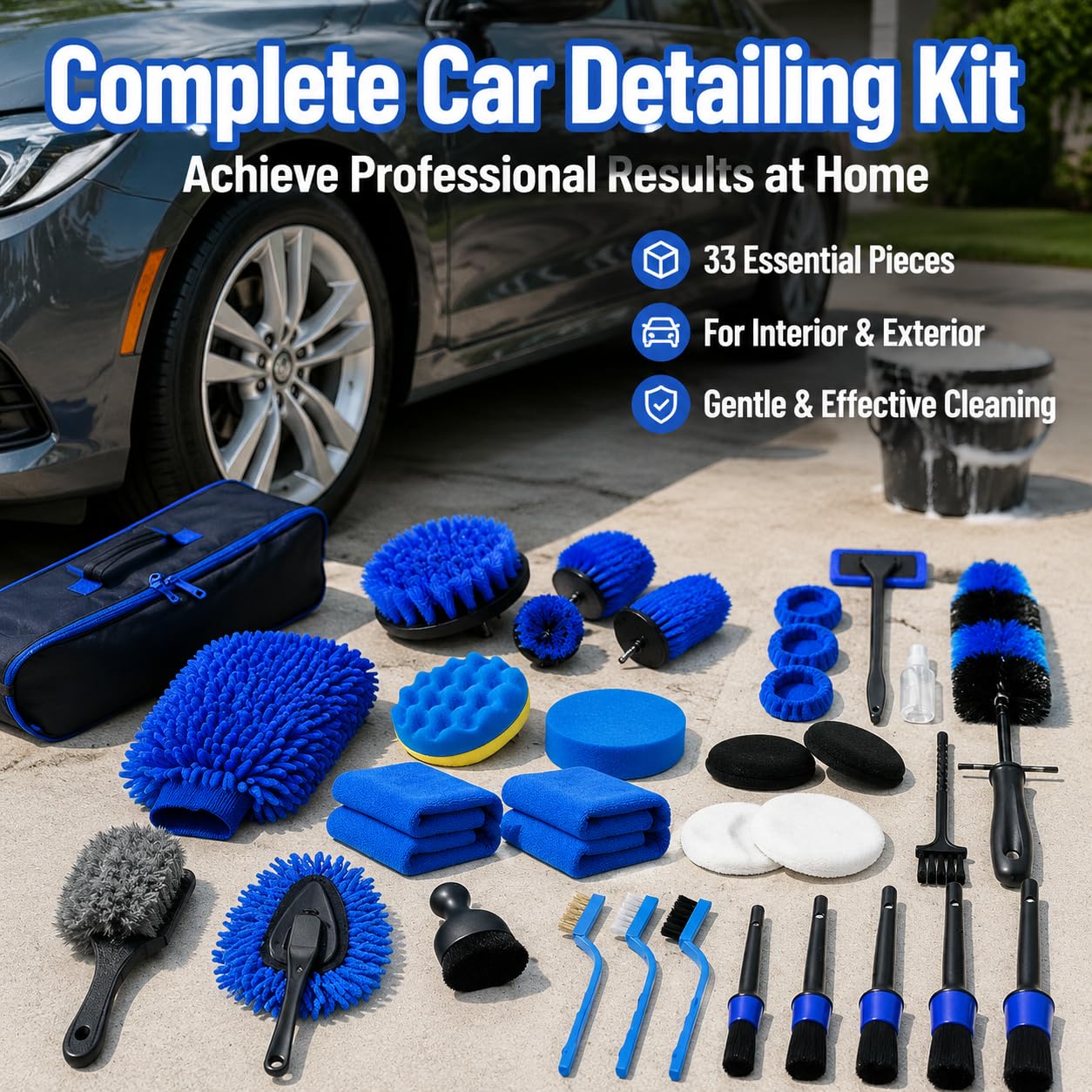 Kit Pulizia Auto, Set Detailing Auto, style to 2 | , rubber, foam, per detailing auto, nylon, microfiber, metal, per pulire