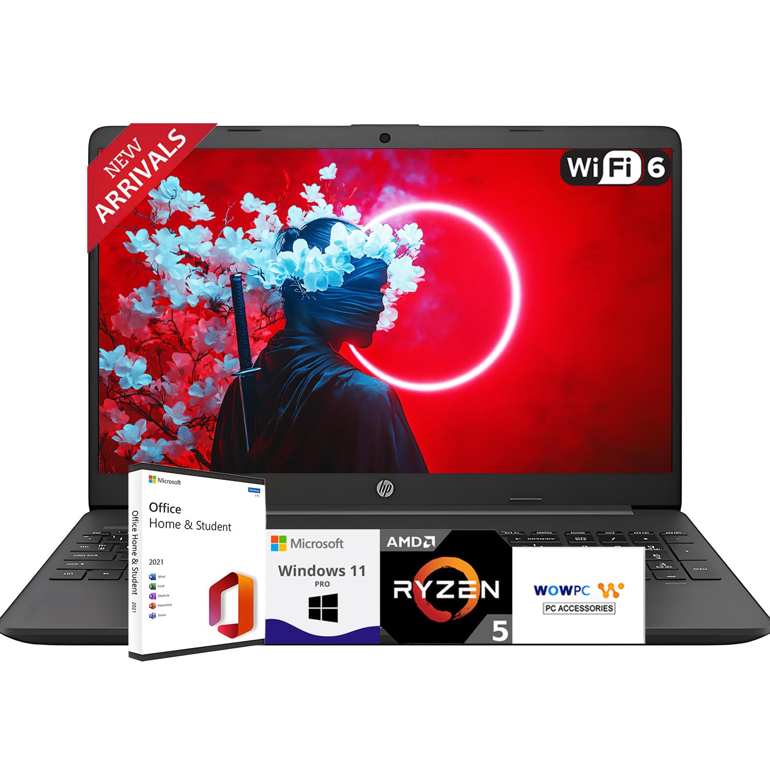 New 15.6" Business Laptop (2025/2026 Edition), AMD Ryzen 5 7000-Series(Outperforms i7-1165G7), 16GB RAM, 1TB SSD, Ultra Quiet Design, Long Battery Life, Windows 11 Pro with Microsoft Office-WOWPC