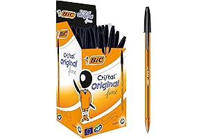 Bic Cristal Original Ballpoint Pens, Black