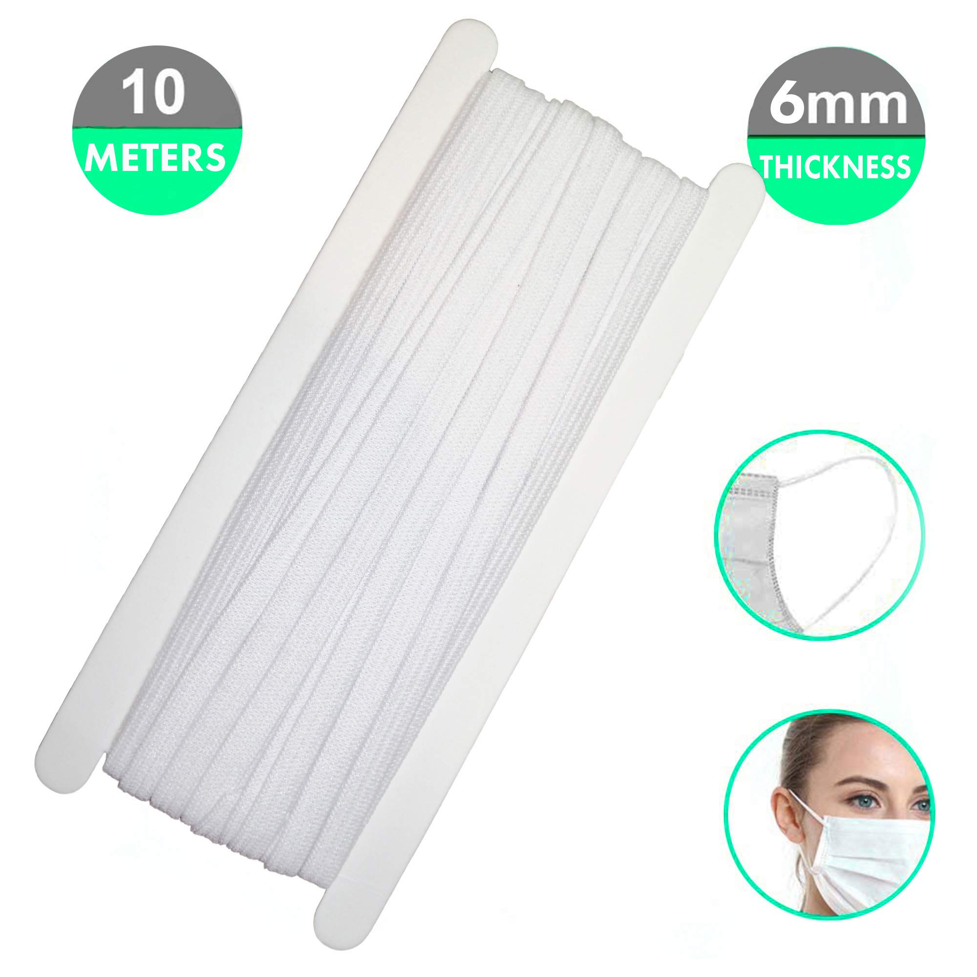 Corda Elastica Masidef In Polipropilene 4mm Bianca Inserti Colorati - Foto 2