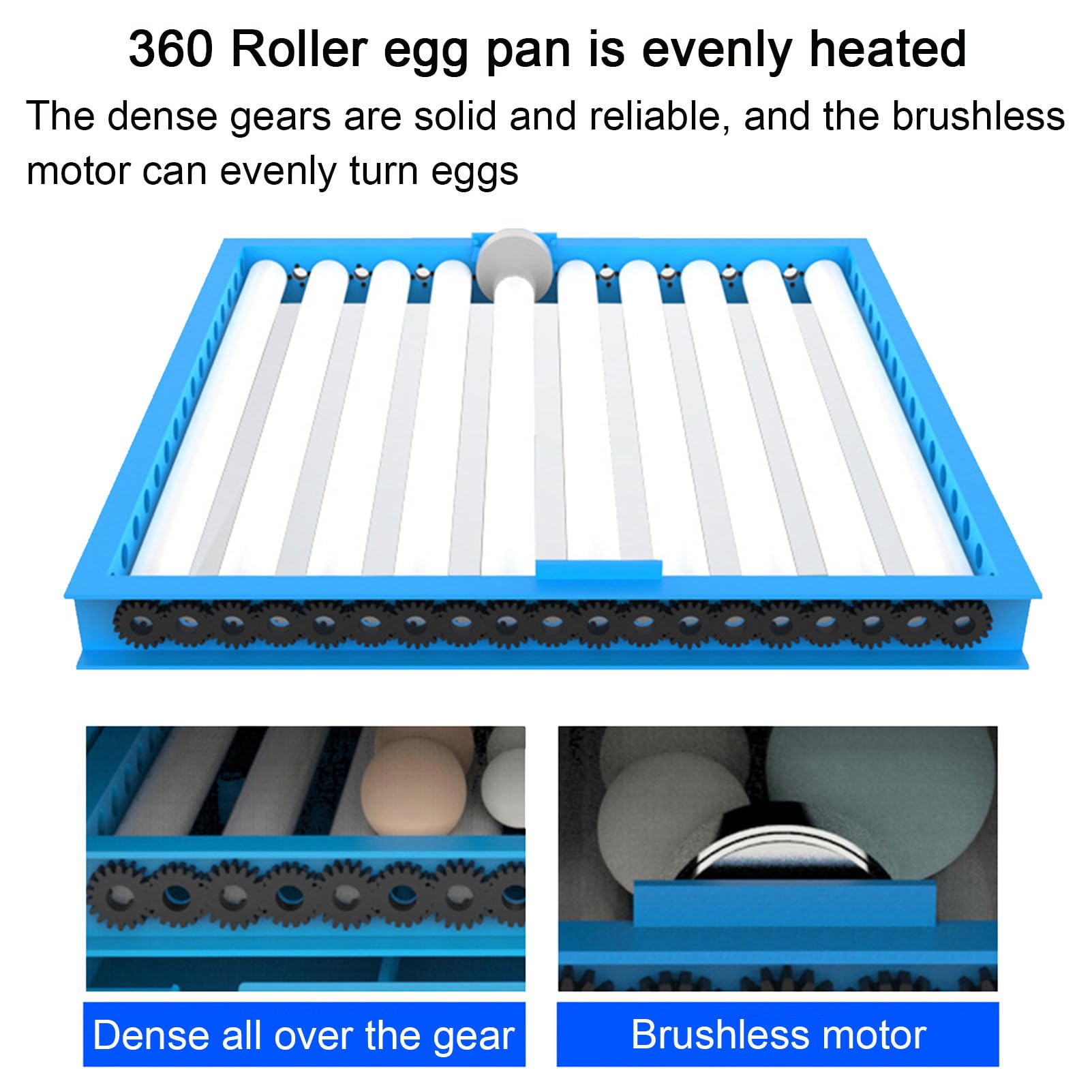 64-256 Huevos incubadores de Huevos de criadero de Huevos con Pantalla de Pantalla Digital LED Control automático de Temperatura, criadero de Pollo para Granjas Familiares en el Aula,192Eggs