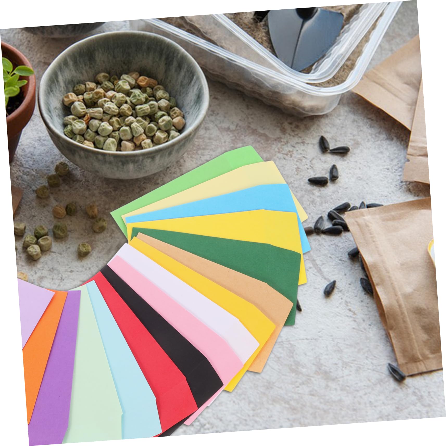 Ciieeo 4 Set Buste Carta Piccole Per Sacchetti Per Semi E Oggetti Vari Confezione Assortita Colori Facili Da Usare E Adesivi 160 Pezzi * 4