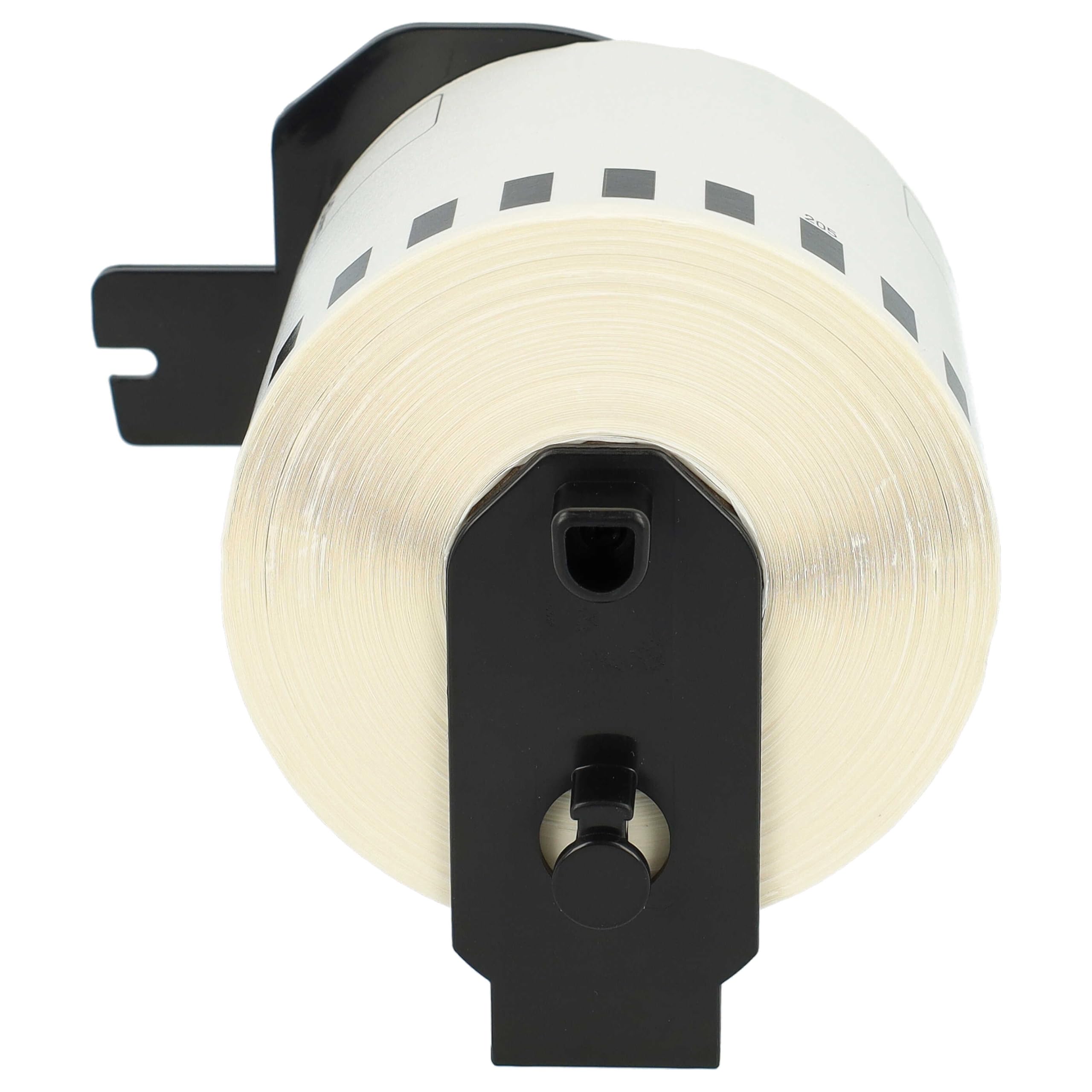 vhbw 10x rotolo etichette con supporto 62mm x 30,48m (1 etichetta) compatibile con Brother PT QL-1050, QL1050N, QL-1060, QL1060N etichettatrice bianco
